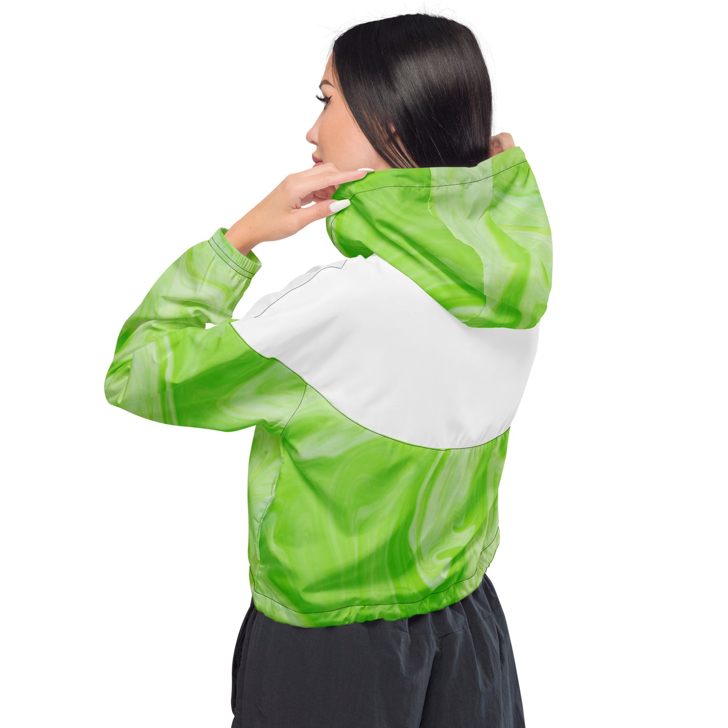 Slime cropped windbreaker