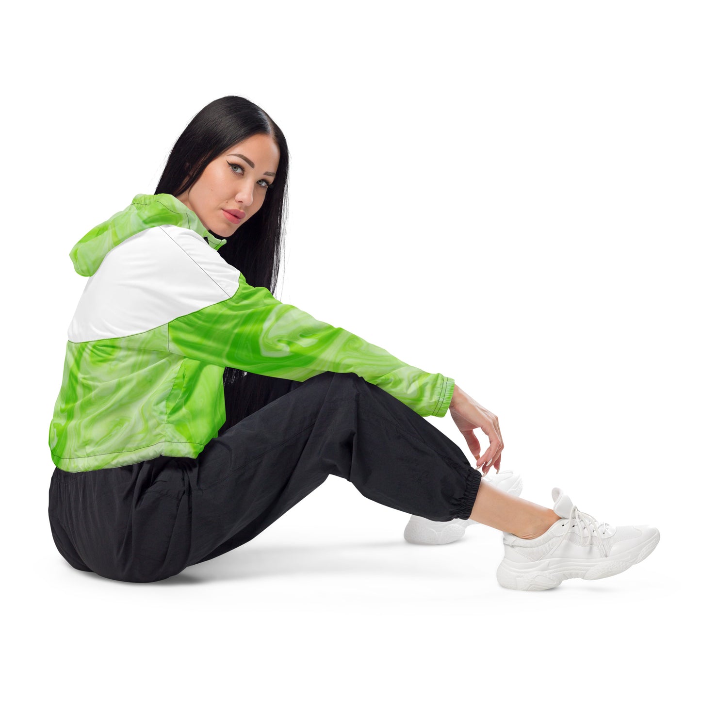 Slime cropped windbreaker