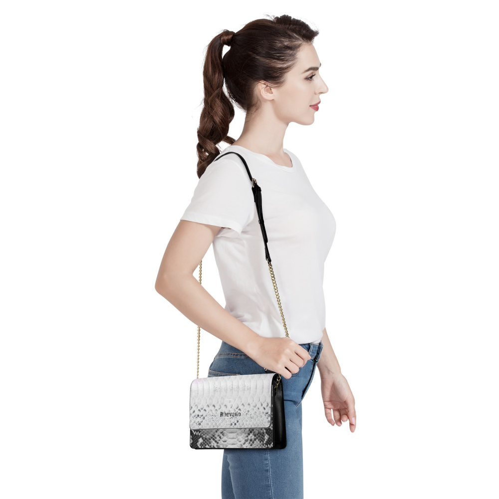 Ivory Boa Leather  Bag