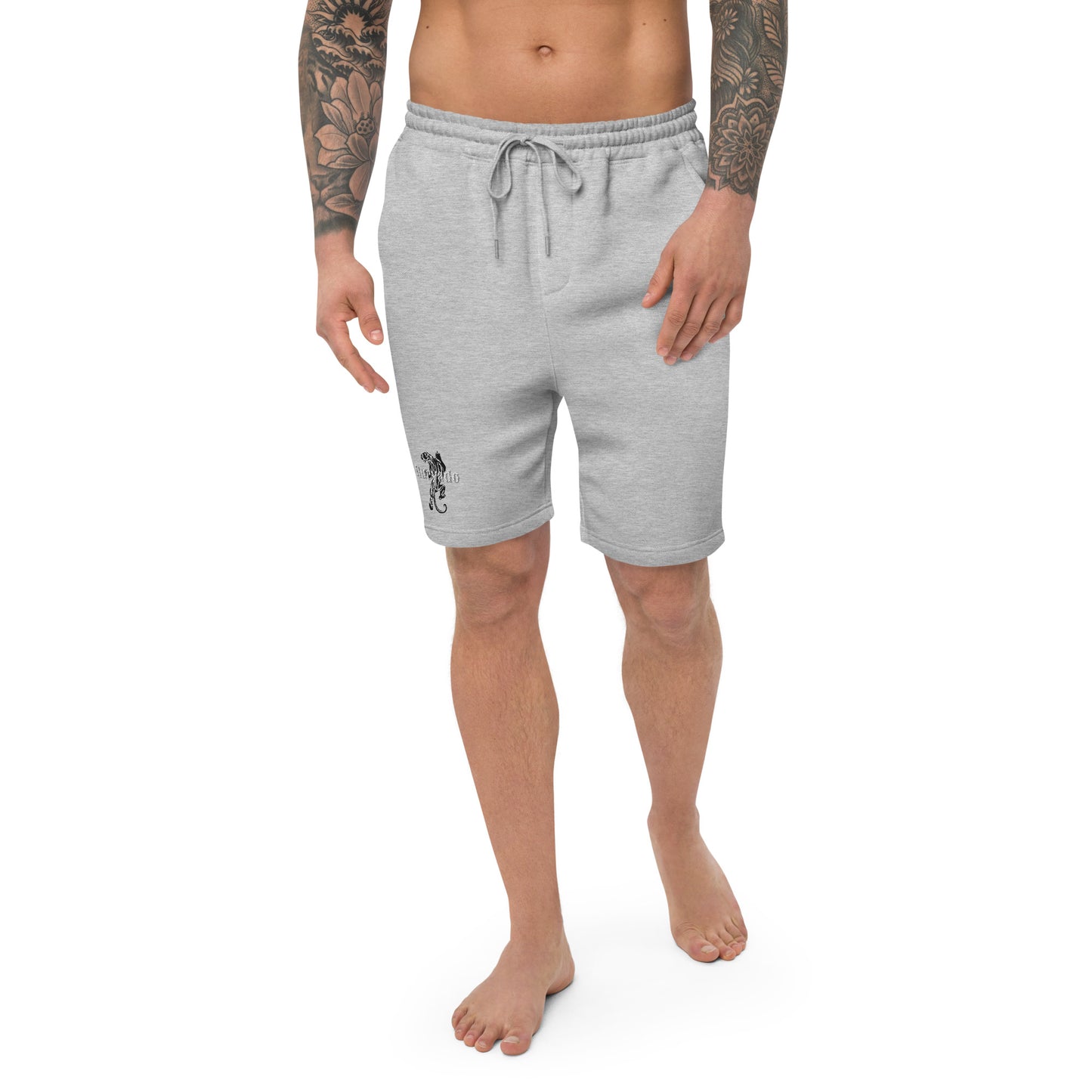 Leapard Men's fleece shorts