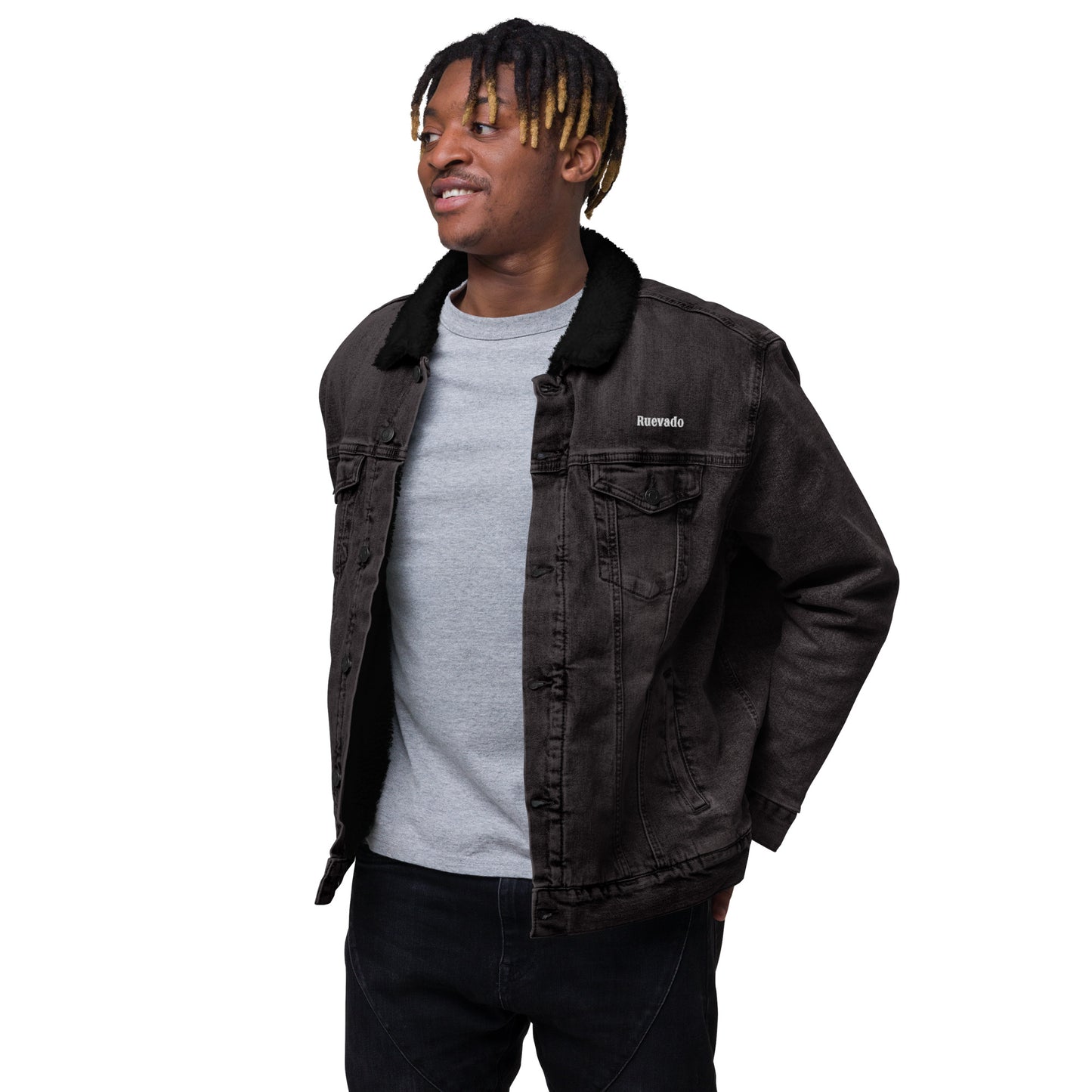 Rue V denim sherpa jacket