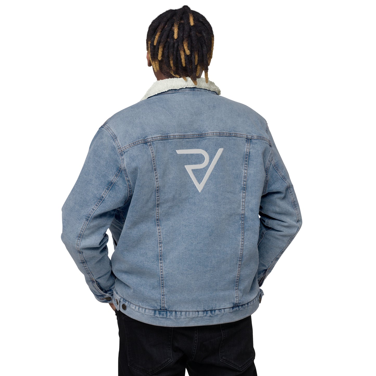 Rue V denim sherpa jacket