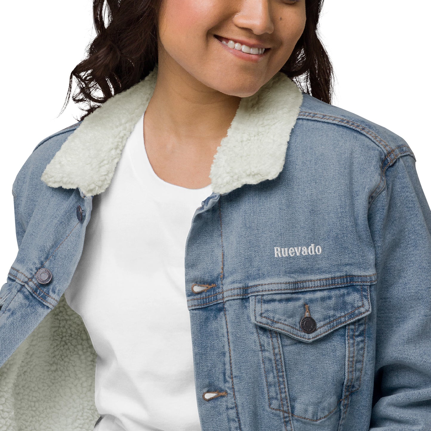 Rue V denim sherpa jacket